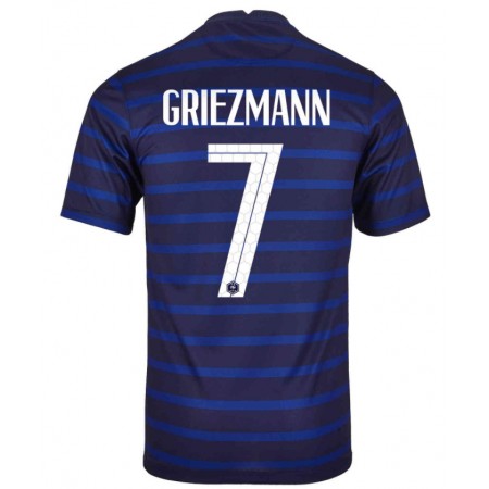 Billiga Fotbollströjor Frankrike Antoine Griezmann 7 Hemma tröja EM 2020 Kortärmad